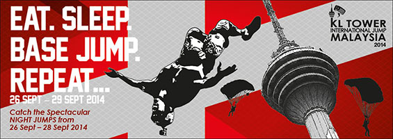 KL Tower BASE Jump 2014