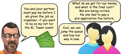 Avery cons BASE jumpers to fund his takeover bid.