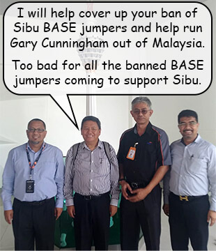 Sibu Resident Charles Siaw meets KL Tower managers. He appears to be led to help cover up KL Tower ban of Sibu participants.