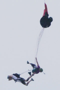 BASE Jumper Collides Into Parachute Lines at KL Tower BASE Jump 2019