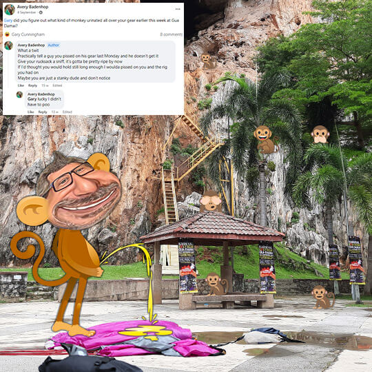 The Pissing Monkey At Gua Damai - Avery Badenhop